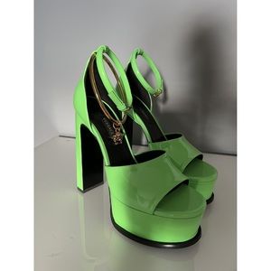 Versace Collection Green Platform Heels